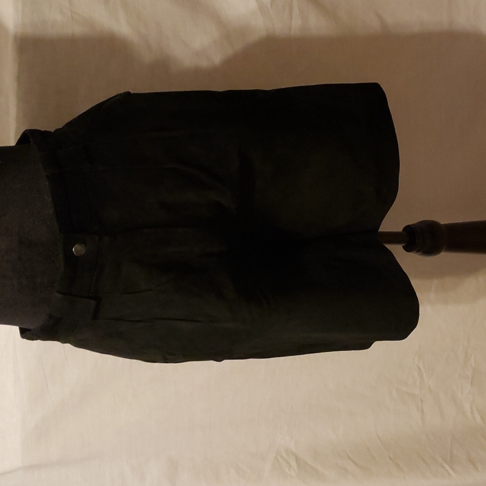 Black suede skort